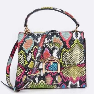 Multi Color Snake Print Convertible Top Handle